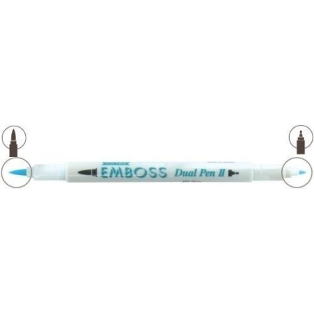 Rotulador dual pen para embossing. Dos puntas