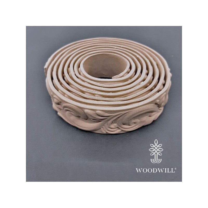 Cenefa decorativa madera flexible. 215x3 cm. 804126 | L'aura Bella