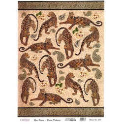 Leopardos, felinos Papel Arroz A3 Cadence PA281 | L'aura Bella