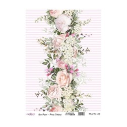 Collage flores Papel Arroz A3 Cadence PA746 | L'aura Bella