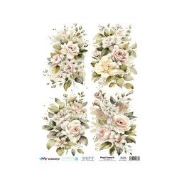 Flores Vintage 6. Papel arroz SOFT japonés, A3. SPA5246 | L'aura Bella