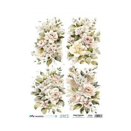 Flores Vintage 6. Papel arroz SOFT japonés, A3. SPA5246 | L'aura Bella