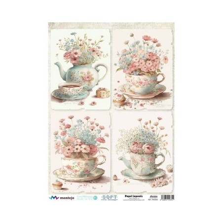 Flores Vintage 8. Papel arroz SOFT japonés, A3. SPA5255 | L'aura Bella