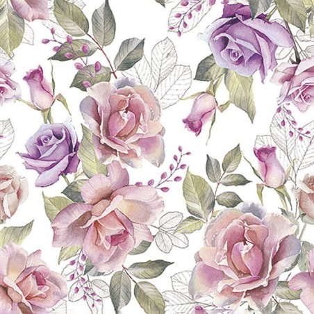 Servilleta para decoupage: Josephine, rosas. 33x33cm | L'aura Bella