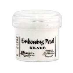Polvos de embossing color silver. Scrapbooking | L'aura Bella