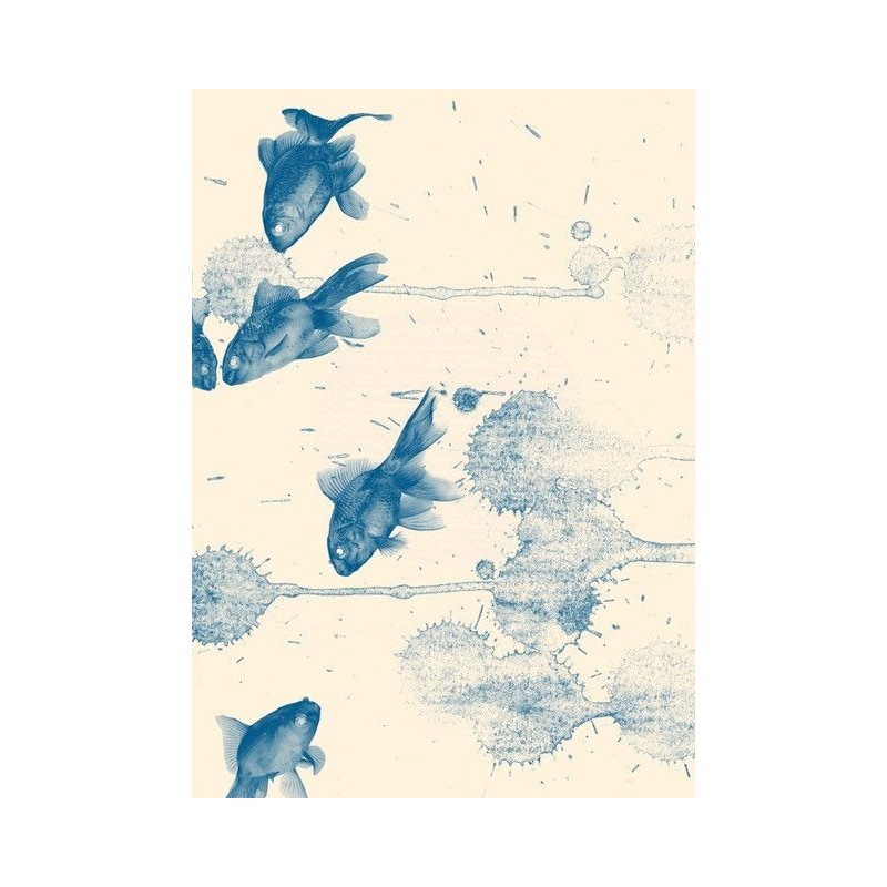 Blue Fish. Papel Decoupage Mint by Michelle. A1 | L'aura Bella