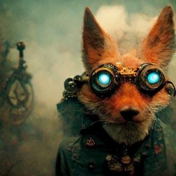 Future Fox. Papel Decoupage Mint by Michelle. A1 | L'aura Bella