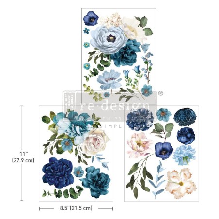 Blue Wildflowers REDESIGN MIDDY DECOR TRANSFERS® 665944 | L'aura Bella