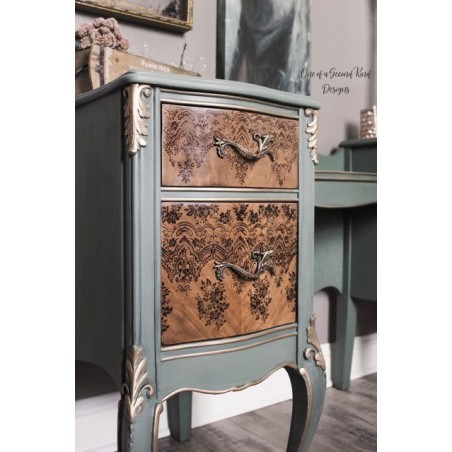 Vintage Wallpaper. Sello REDESIGN DECOR STAMP – 12″X12″  (3 pzs)