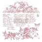 Floral Script. Sello REDESIGN DECOR STAMP – 12″X12″ (3 pzs)