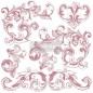 Elegant Scrolls. Sello REDESIGN DECOR STAMP – 12″X12″  (7 pzs)