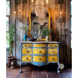 Distressed Floral Prints. Sello DECOR STAMP REDESIGN 652661 | L'aura Bella