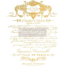 Perfume Notes Gold Foil KACHA REDESIGN DECOR TRANSFERS® | L'aura Bella