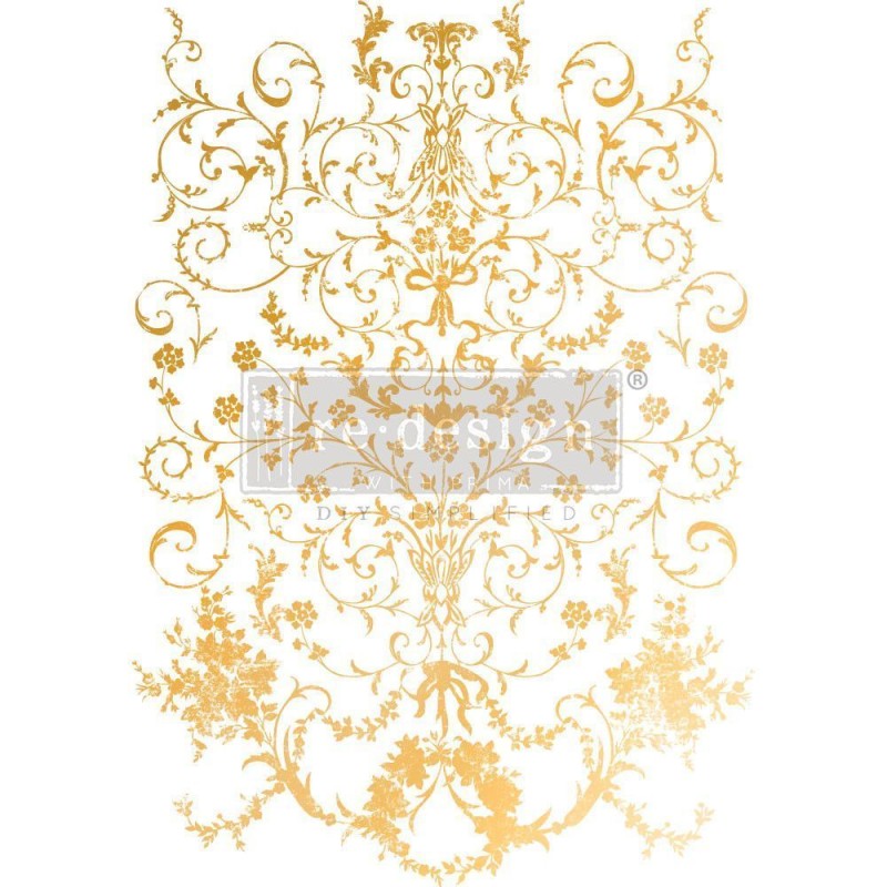 Manor Swirls, Gold Foil KACHA REDESIGN TRANSFERS® | L'aura Bella
