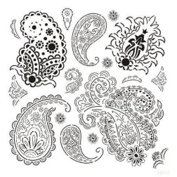 Plantilla stencil: Paisley 2 Paramecios. HD107. Cadence | L'aura Bella
