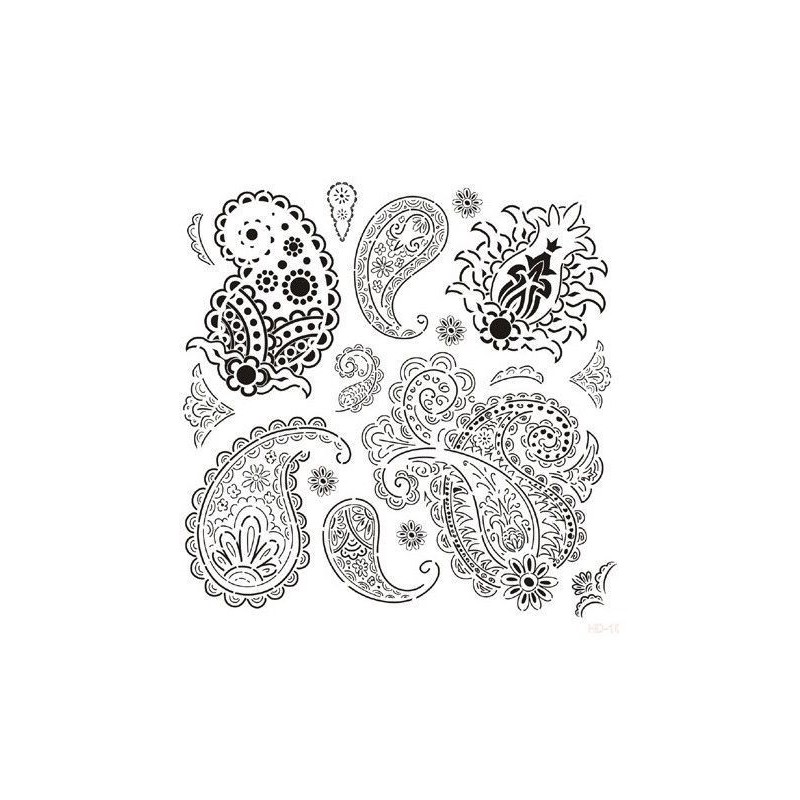 Plantilla stencil: Paisley 2 Paramecios. HD107. Cadence | L'aura Bella
