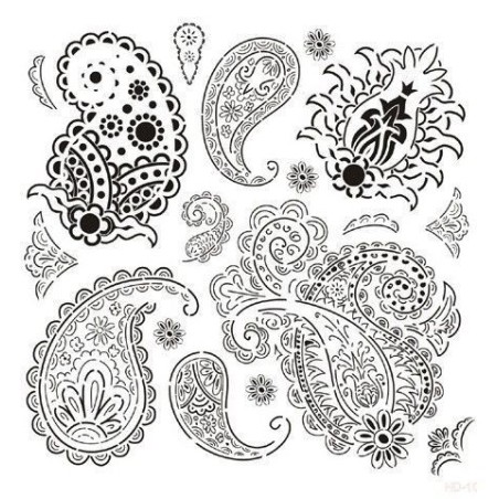 Plantilla stencil: Paisley 2 Paramecios. HD107. Cadence | L'aura Bella