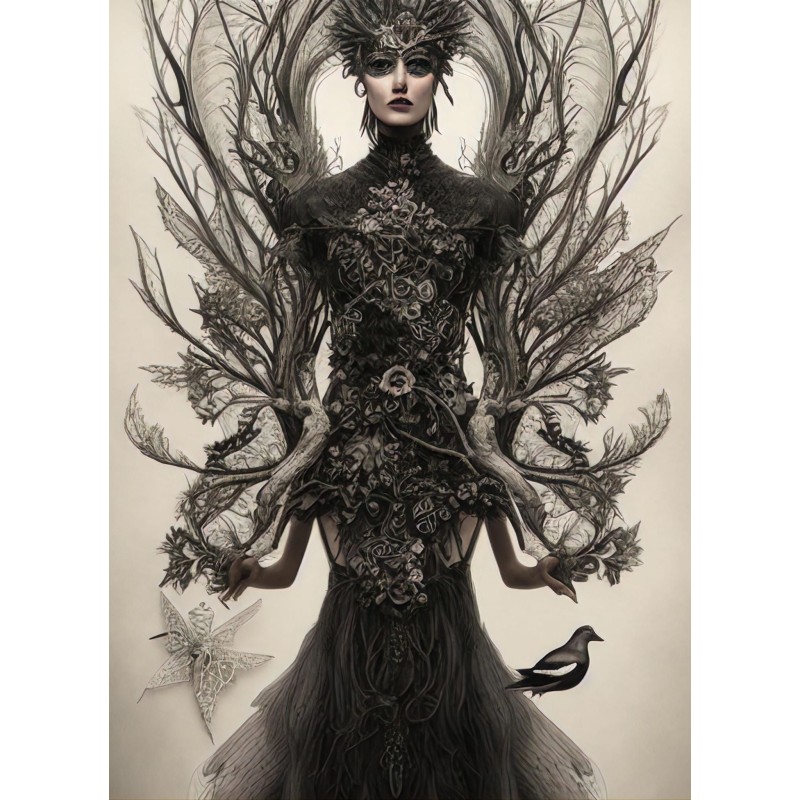 Black Widow. Papel Decoupage Mint by Michelle. A3 | L'aura Bella