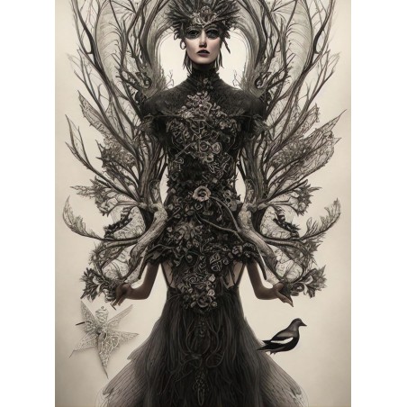 Black Widow. Papel Decoupage Mint by Michelle. A3 | L'aura Bella