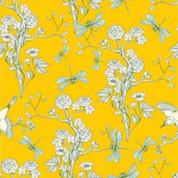 Yellow Chinoiserie Papel TISSUE Decoupage Mint Michelle | L'aura Bella