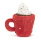 Amuseable Hot Chocolate, Taza roja feliz. Peluche Jellycat