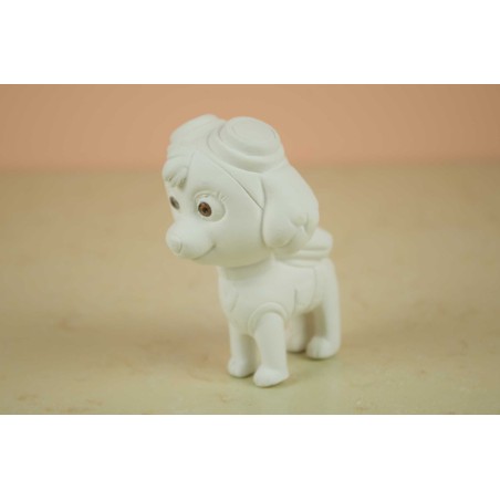 Skye, perrita de la patrulla canina, figura de escayola para pintar.