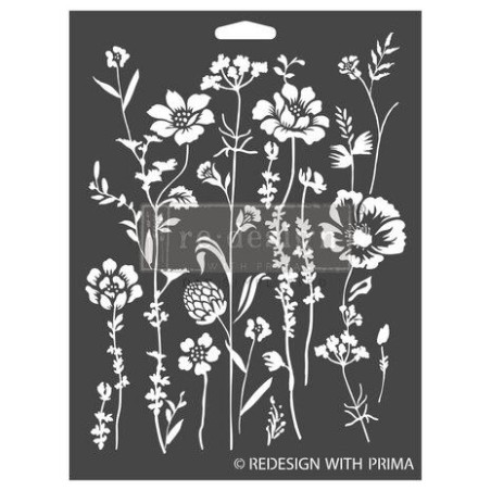 Meadow Bloom. 3D Plantilla Decor Stencil Redesign 666644| L'aura Bella