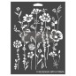 Meadow Bloom. 3D Decor Stencils Redesign. Plantilla de estarcido