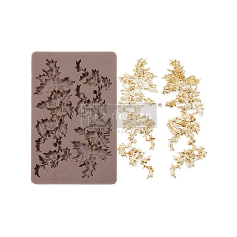 Molde Holly Jolly Holidays REDESIGN DECOR MOULDS® 667177| L'aura Bella