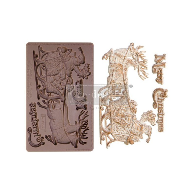 Molde Santa's Sleigh REDESIGN DECOR MOULDS® 667146 | L'aura Bella