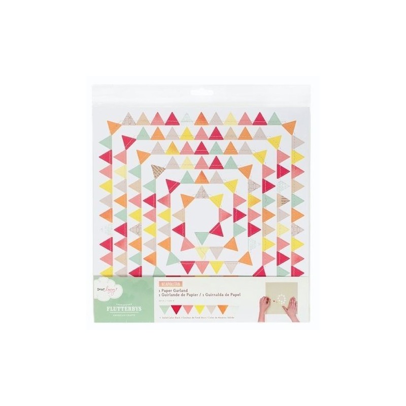 Flutterby's. Guirnalda de banderas. Dear Lizzy. American Crafts. Decoraciones