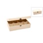 Caja de madera con divisiones y cierre. 30x17x10 cm