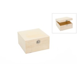 Caja de madera con cierre. 13x13x7 cm | L'aura Bella