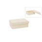 Caja de madera rectangular con tapa. 22x15x8 cm