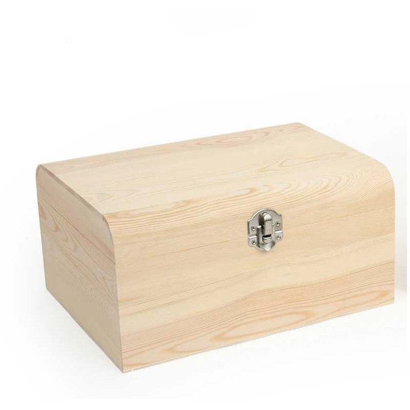 Baúl mediano de madera con cierre. 30.5x23.5x15 cm | L'aura Bella