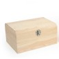 Baúl mediano de madera con cierre. 30.5x23.5x15 cm