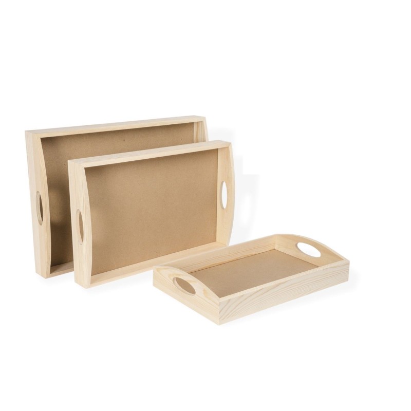 Bandeja mediana de madera. 44.5x29.5x7cm | L'aura Bella