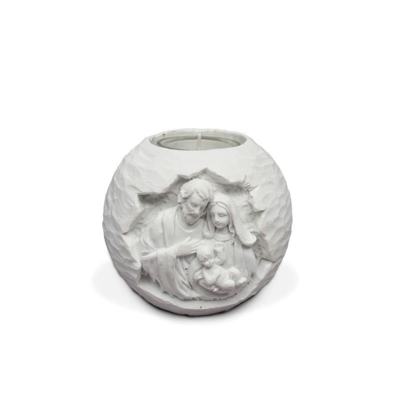 Belén, portavelas de escayola para decorar. 10x9cm | L'aura Bella