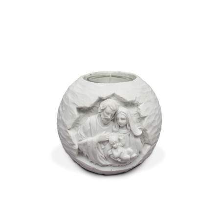 Belén, portavelas de escayola para pintar. 10x9 cm