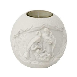 Belén, portavelas de escayola para decorar. 10x10x10cm | L'aura Bella