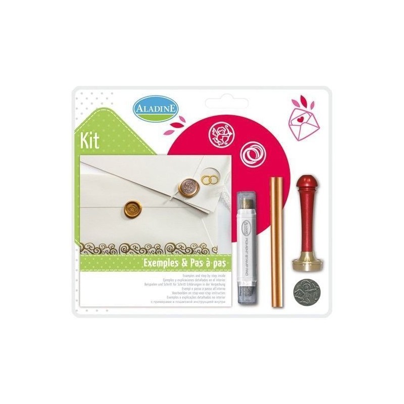Kit lacre. Cera dorada. Aladine. Scrapbooking, 