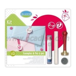 Kit lacre. Cera nacarada. Aladine. Scrapbooking, Indispensables, Maquinaria