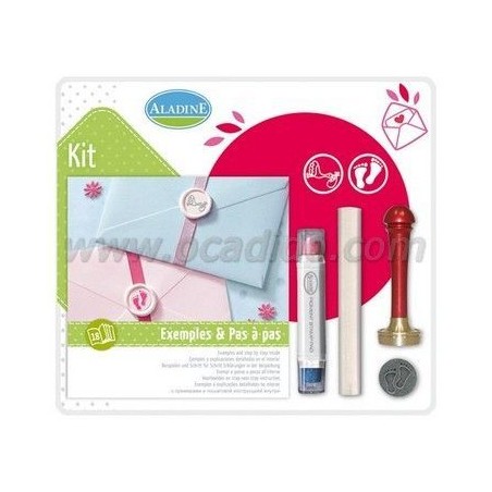Kit lacre. Cera nacarada. Aladine. Scrapbooking, Indispensables, Maquinaria