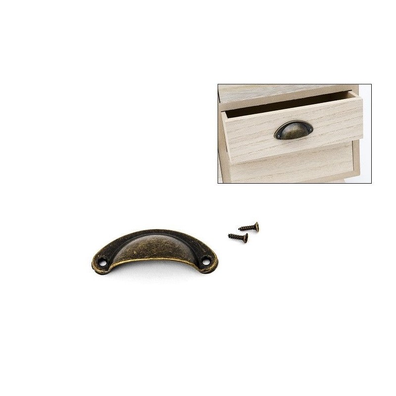 Tirador oro viejo pequeño. 5x2.1 cm  | L'aura Bella