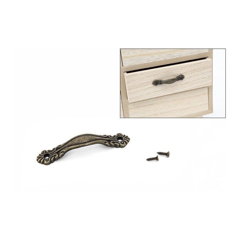 Tirador oro viejo labrado. 6.5x1.2 cm  | L'aura Bella