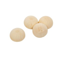 pack de 4 patas de madera, forma media bola. 2.9x0.8 cm | L'aura Bella