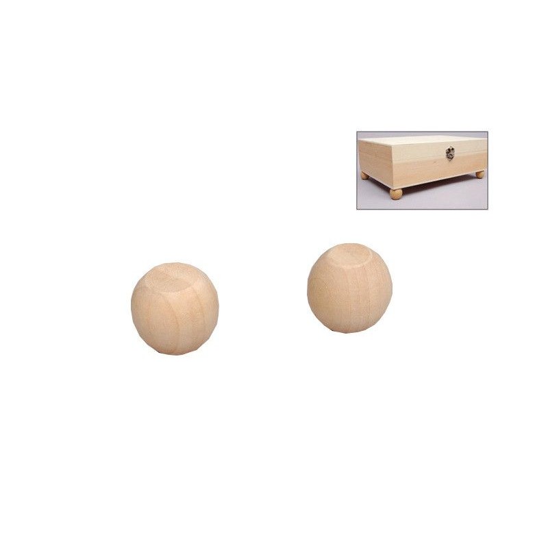 pack de 4 patas de madera, forma barril. 2.3x2.4 cm | L'aura Bella