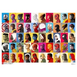 Personajes de Comics Marvel. Papel de arroz A3 | L'aura Bella