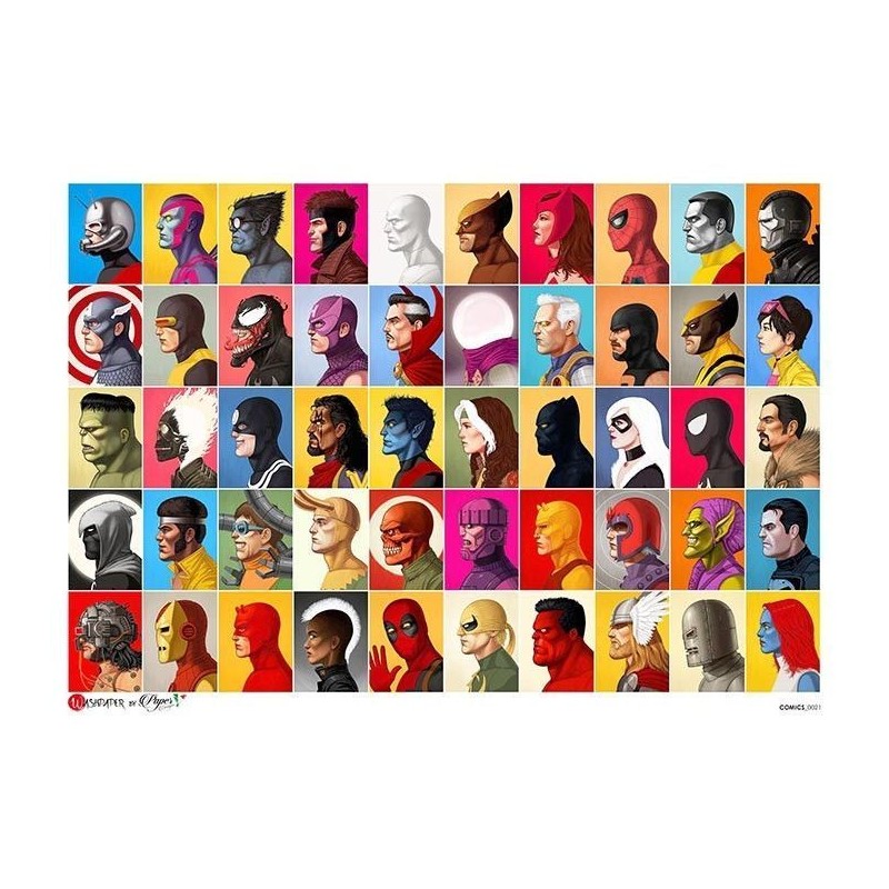 Personajes de Comics Marvel. Papel de arroz A3 | L'aura Bella