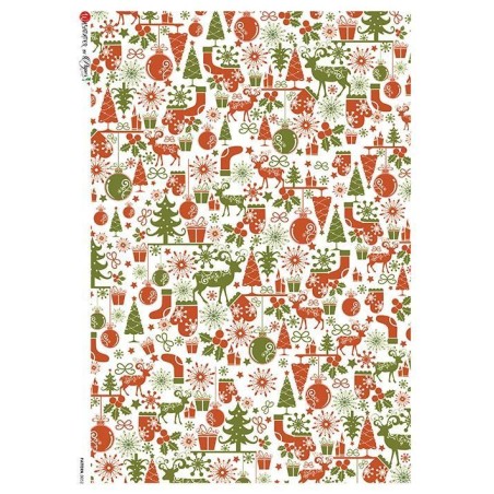 Fondo Navideño. Papel de arroz A4, 22x32 cm | L'aura Bella